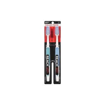 Reach Advanced Design Toothbrush, Value Pack, Medium, 2 ea
