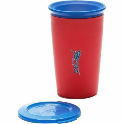 WOW Gear WOW Cup for Kids 360 Spill-Free Cup, Red/Navy