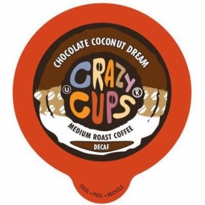 Crazy Cups Chocolate Coconut Dream Flavored Decaf Coffee Single Serve Cups, 22 count