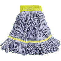 Boardwalk Super Loop Wet Cotton/Synthetic Mop Heads, Small, Blue, 12 count