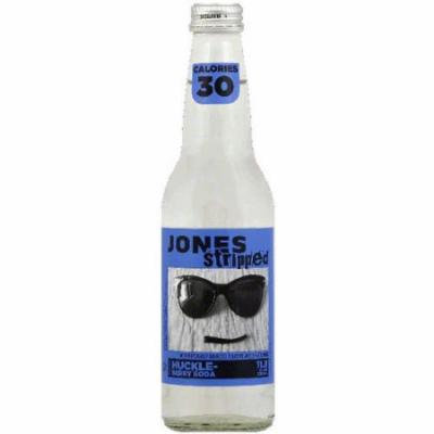 Jones Stripped Huckle Berry Soda, 12 fl oz, (Pack of 12)