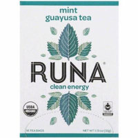 Runa Mint Guayusa Tea Bags, 16 count, 1.13 oz, (Pack of 12)