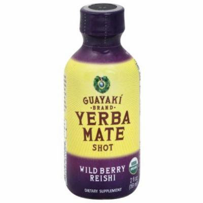Guayaki Brand Wild Berry Reishi Yerba Mate Shot Dietary Supplement, 2 fl oz, (Pack of 8)