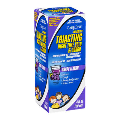CareOne Children's Triacting Night Time Cold & Cough Grape
