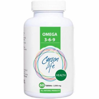 Carson Life Beauty Omega 3-6-9 Dietary Supplement Tablets, 2,000mg, 60 count