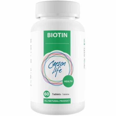Carson Life Health Biotin Dietary Supplement Tablets, 60 count