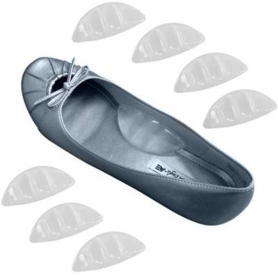 Evelots 8 Transparent Silicone Arch Support Gel Insoles, Shoe Pad Cushions,Clear