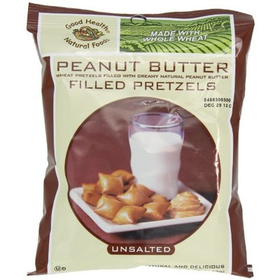Good Health Peanut Butter Pretzels, Unsalted, 5 Ounce Bags (Pack of 12)