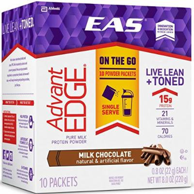 EAS AdvantEDGE Protein Powder Packets, Milk Chocolate, 60 Count