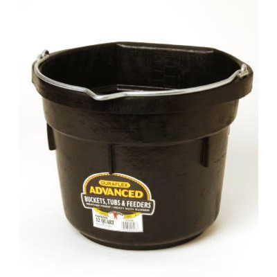 Miller Mfg Inc Miller Mfg Co Inc Flat Back Pail- Black 12 Quart - DF12FB