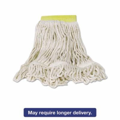 Rubbermaid Commercial Small Super Stitch Blend Cotton/Synthetic Mop Heads, White, 6 count