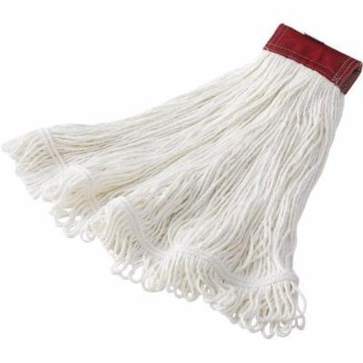 Rubbermaid Commercial Super Stitch Large White Rayon Mop Heads, 6 count