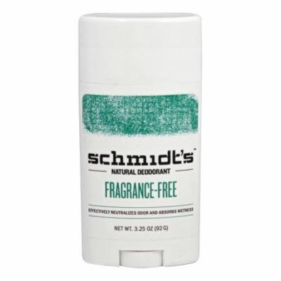 Schmidt's Deodorant - Natural Deodorant Fragrance Free - 3.25 oz.