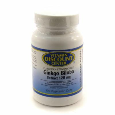Ginkgo Biloba Extract 120mg by Vitamin Discount Center 100 Vegetarian Capsules