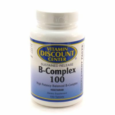 B-Complex 100mg Sustained Release - Vitamin Discount Center - 100 Tabs Vitamin B