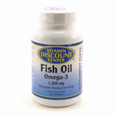 Omega 3 Fish Oil 1000mg by Vitamin Discount Center - 100 Softgels