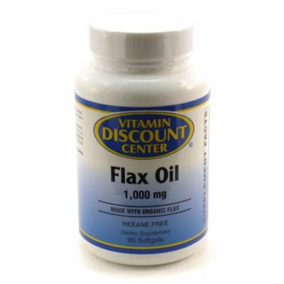 Organic Flax Oil 1000mg By Vitamin Discount Center - 90 Softgels