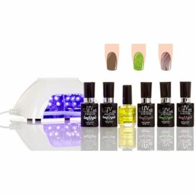 UV-Nails LED Lamp and Gel Nail Polish Starter Kit V10-W-19