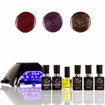 UV-Nails LED Lamp and Gel Nail Polish Starter Kit V10-B-9