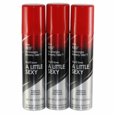 A Little Sexy Gentle Deodorant Body Spray Pack Of 3 X 2.5 Oz. for Women by Parfums De Coeur