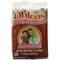 Las Sevillanas Mini Obleas with Cajeta (20 Delicious Wafers with Goat's Milk Candy)