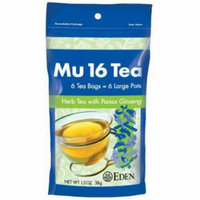 EDEN Mu #16 Tea (herb tea), Reclosable Pouch , 6 Count (Pack of 6)
