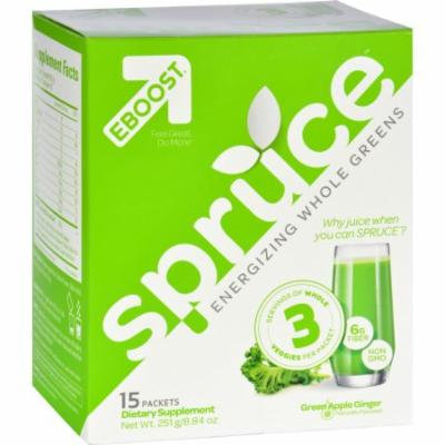 Eboost Spruce - Energizing Whole Greens - Powder - Green Apple - 8.84 oz