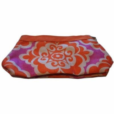 Clinique Orange Purple and White Cosmetic Makeup Bag