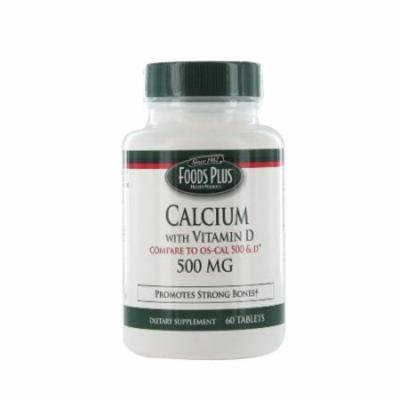 Food Plus Calcium With Vitamin D 500Mg Tablets - 60 Ea