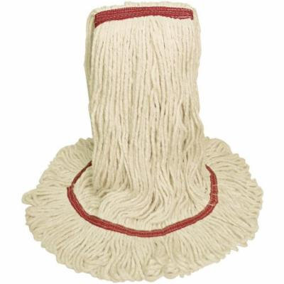 Boardwalk Premium Standard Cotton/Rayon Mop Heads, Large, White, 12 count