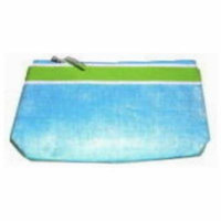 Lancôme Blue White and Lime Cosmetic Makeup Bag