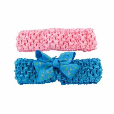 Greatlookz Rose Ribbon Bow Stretchy Headbands 2 Pack