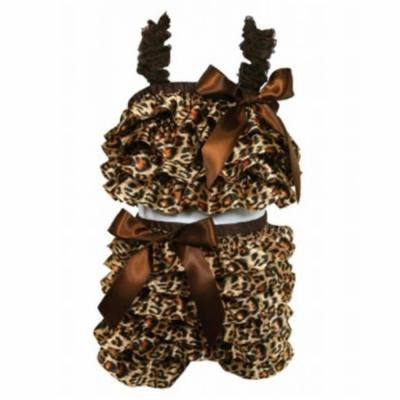 Stephan Baby Ruffled Flapper Top and Diaper Cover, Cheetah Print, 18-24 Months Multi-Colored