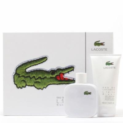 LACOSTE EAU DE LACOSTE BLANC3.4 OZ EDT SP/5 OZ SG SET