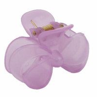 Ladies Plastic Bowknot Design Hairclips Hair Claw Clip Ornament Light Purple