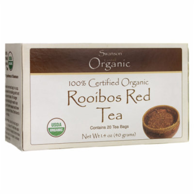 Swanson 100% Certified Organic Rooibos Red Tea 20 Bag(S)