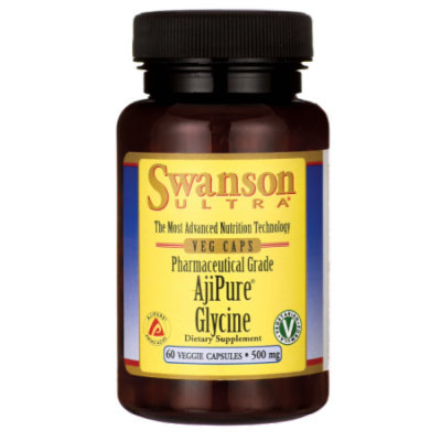 Swanson Ajipure Glycine, Pharmaceutical Grade 500 mg 60 Veg Caps