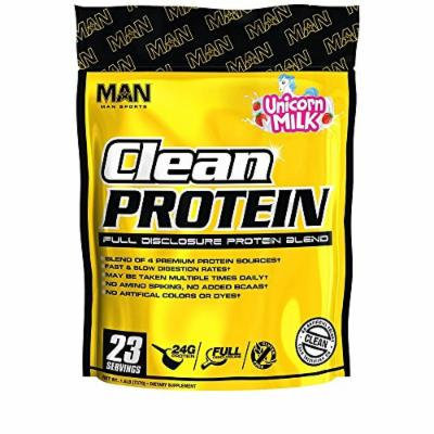 MAN Sports Clean Protein, Full Disclosure Protein Blend, Unicorn Milk, 1.6 Pounds