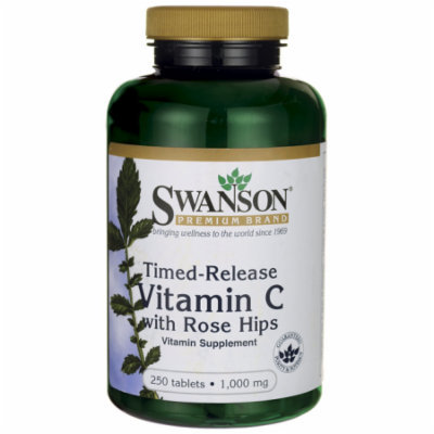 Swanson Timed-Release Vitamin C w/Rose Hips 1,000 mg 250 Tabs