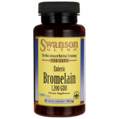 Swanson Enteric Bromelain 1,200 Gdu 500 mg 60 Veg Drcaps