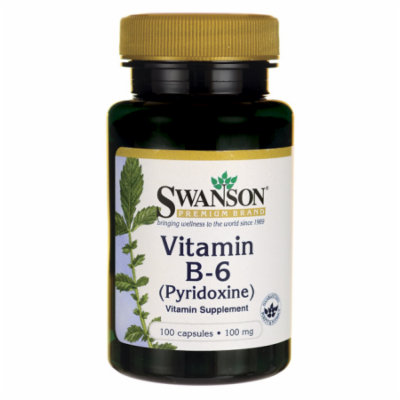 Swanson Vitamin B-6 (Pyridoxine) 100 mg 100 Caps