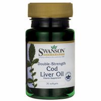 Swanson Double-Strength Cod Liver Oil 2,500 Iu A/270 Iu D 30 Sgels