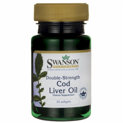Swanson Double-Strength Cod Liver Oil 2,500 Iu A/270 Iu D 30 Sgels