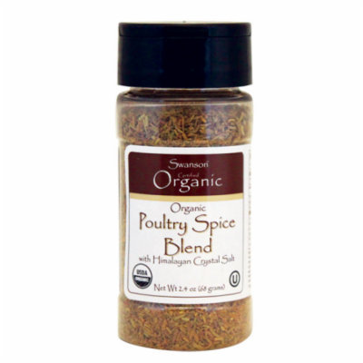 Swanson Organic Poultry Spice Blend 2.4 oz (68 grams) Pwdr