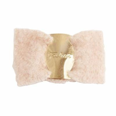 Light Pink Worsted Bowknot Ponytail Barrette Hair Clip Clasp