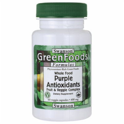 Swanson Whole Food Purple Antioxidants Fruit & V 400 mg 60 Veg Caps