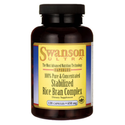 Swanson 100% Stabilized Rice Bran Complex 650 mg 120 Caps