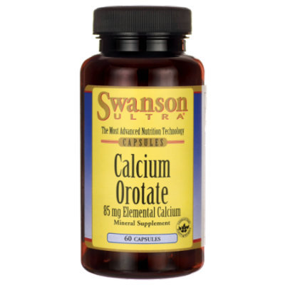 Swanson Calcium Orotate 85 mg 60 Caps