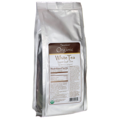 Swanson Certified Organic Loose Leaf White Tea 3.5 oz (100 grams) Pkg