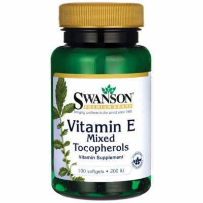 Swanson Vitamin E Mixed Tocopherols 200 Iu 100 Sgels